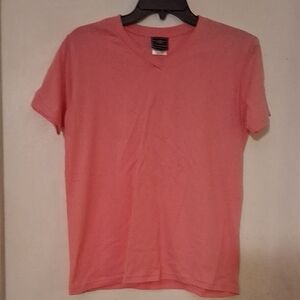 Pink V-Neck T-Shirt #182p
